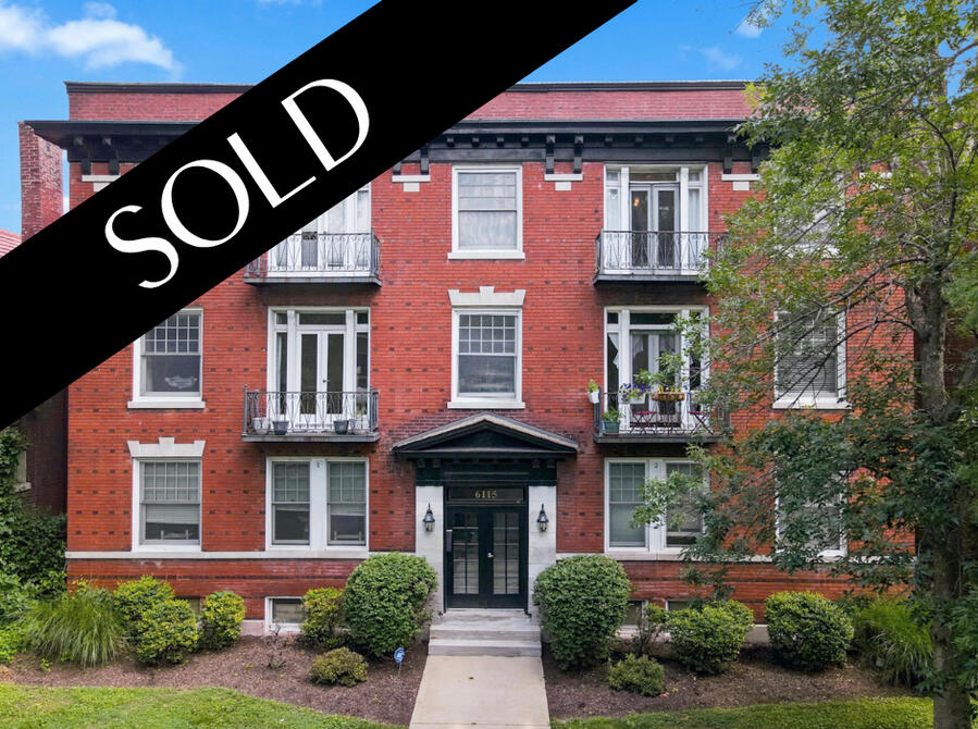 Exterior photo of 6-unit historic brick condo in Skinker-DeBalievere neighborhood